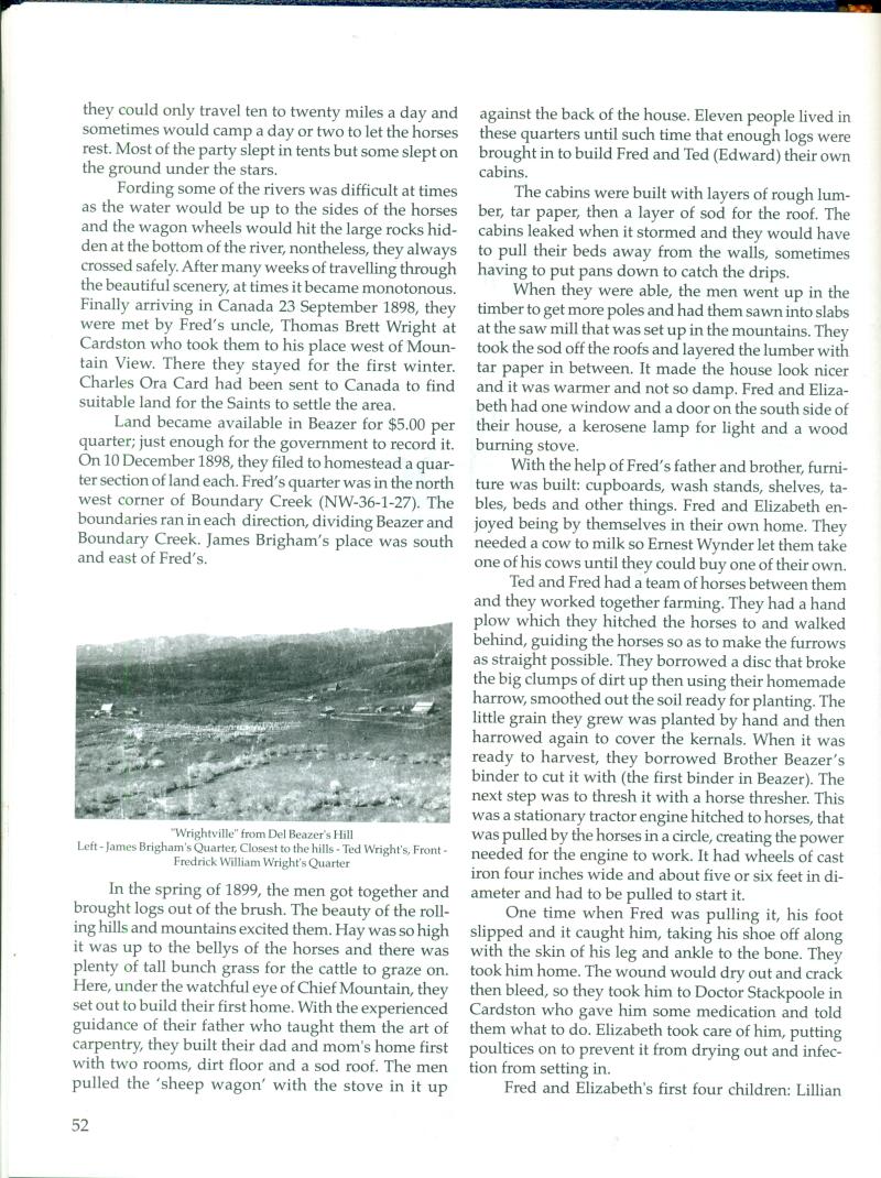 Fredrick William Wrights story  page 2
