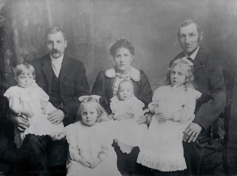Grandpa Jachstetter visiting his son William Youkstetter's family in Dublin, Ireland in 1905.