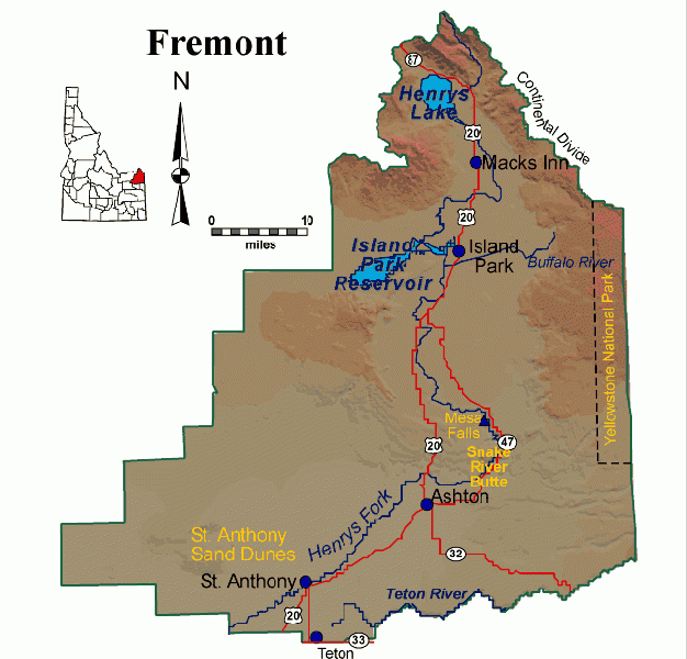 File:Fremont CO. map, Idaho.gif