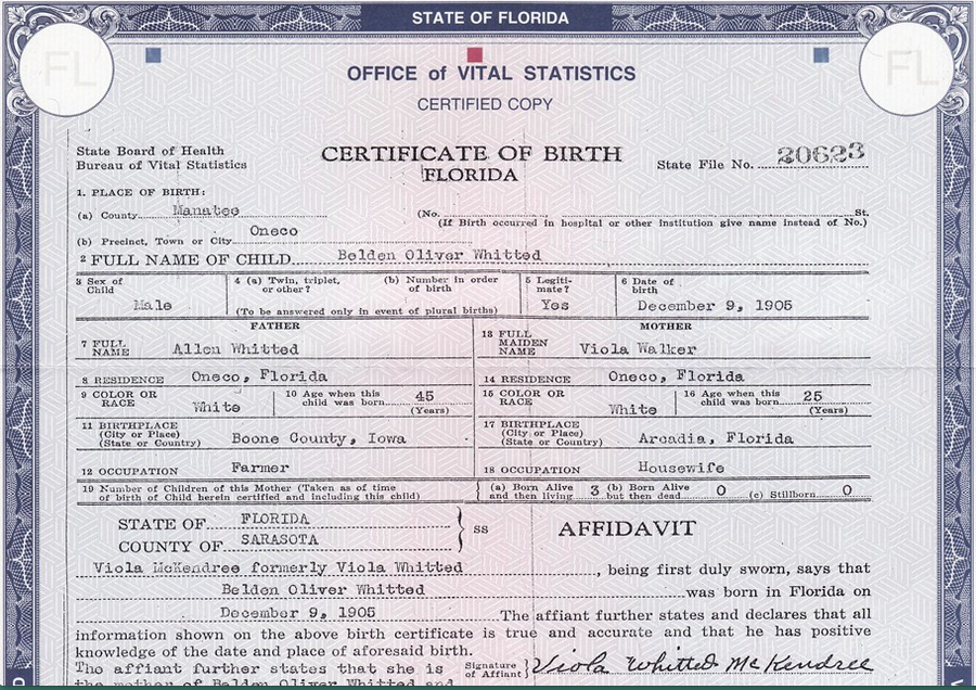 Florida Birth Certificate for Boarding to Bahamas : r/royalcaribbean