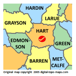 Hart County Ky Map Hart County, Kentucky Genealogy • Familysearch