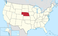 Map of the U.S. highlighting Nebraska