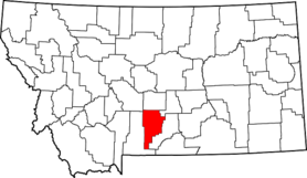 278px Map Of Montana Highlighting Sweet Grass County 