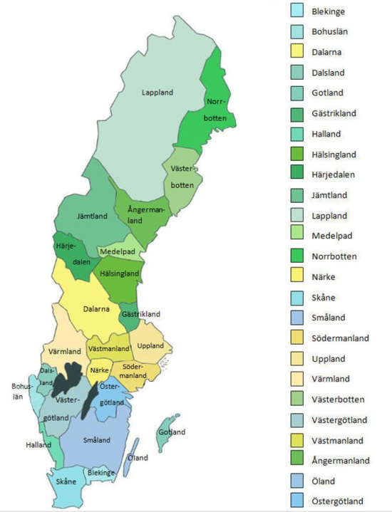 Counties of Sweden • FamilySearch
