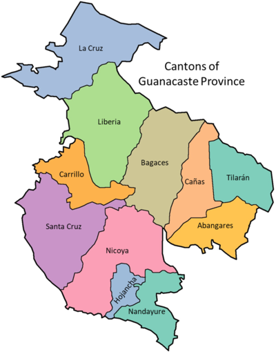 400px Guanacaste Province%2C Costa Rica Map 