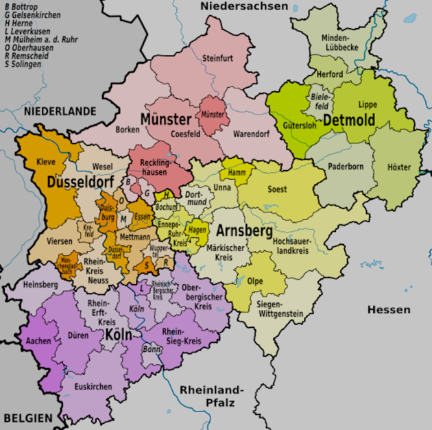 North Rhine Westphalia Nordrhein Westfalen  Germany  