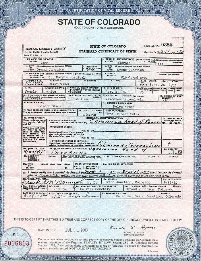 Colorado Birth Certificate TUTORE ORG Master of Documents