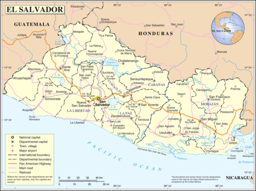 500px Mapa De El Salvador 